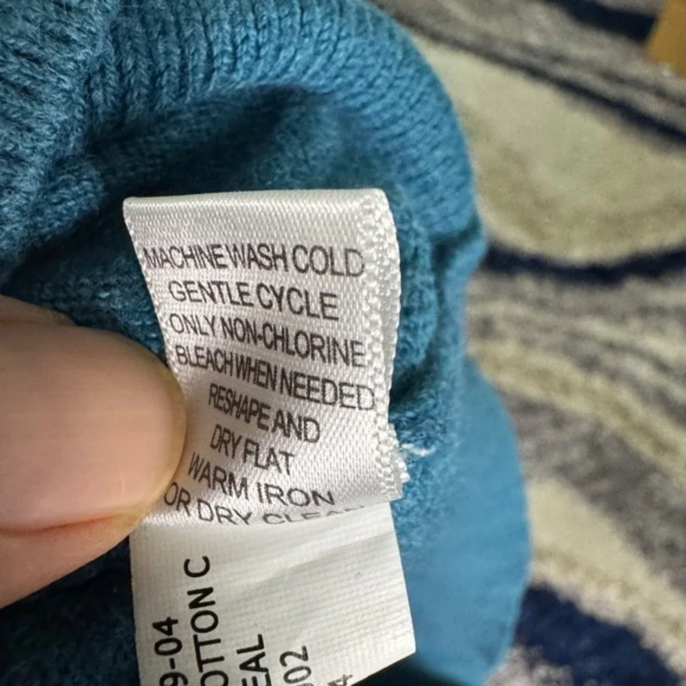 Banana Republic Sweater Men's‎ L Cotton Cashmere Pullover Crew Neck Blue